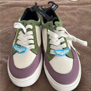 Stylish Disney Buzz Light Year Green and Purple Women's Sneakers